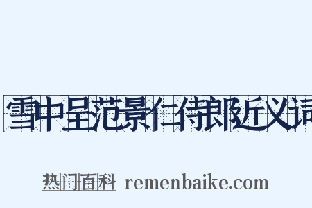 雪中呈范景仁侍郎近义词是什么意思的图片